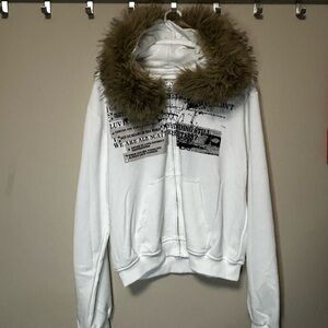 Y2K faux fur zip ups